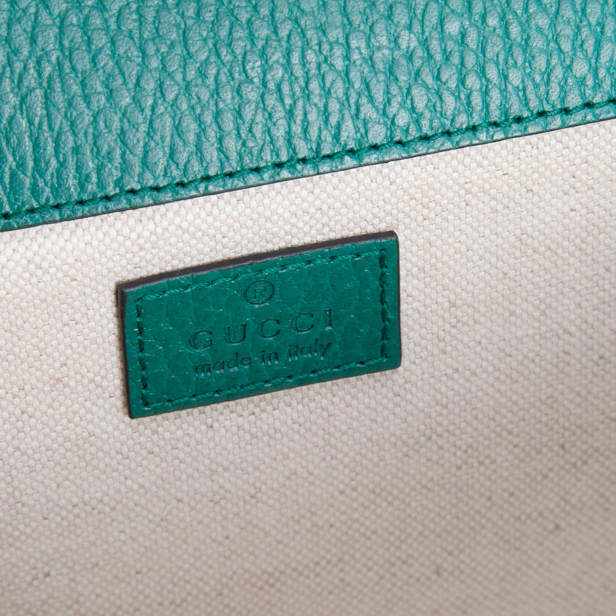 Gucci Green Pebbled Calfskin Small Dionysus Shoulder Bag w/ Box