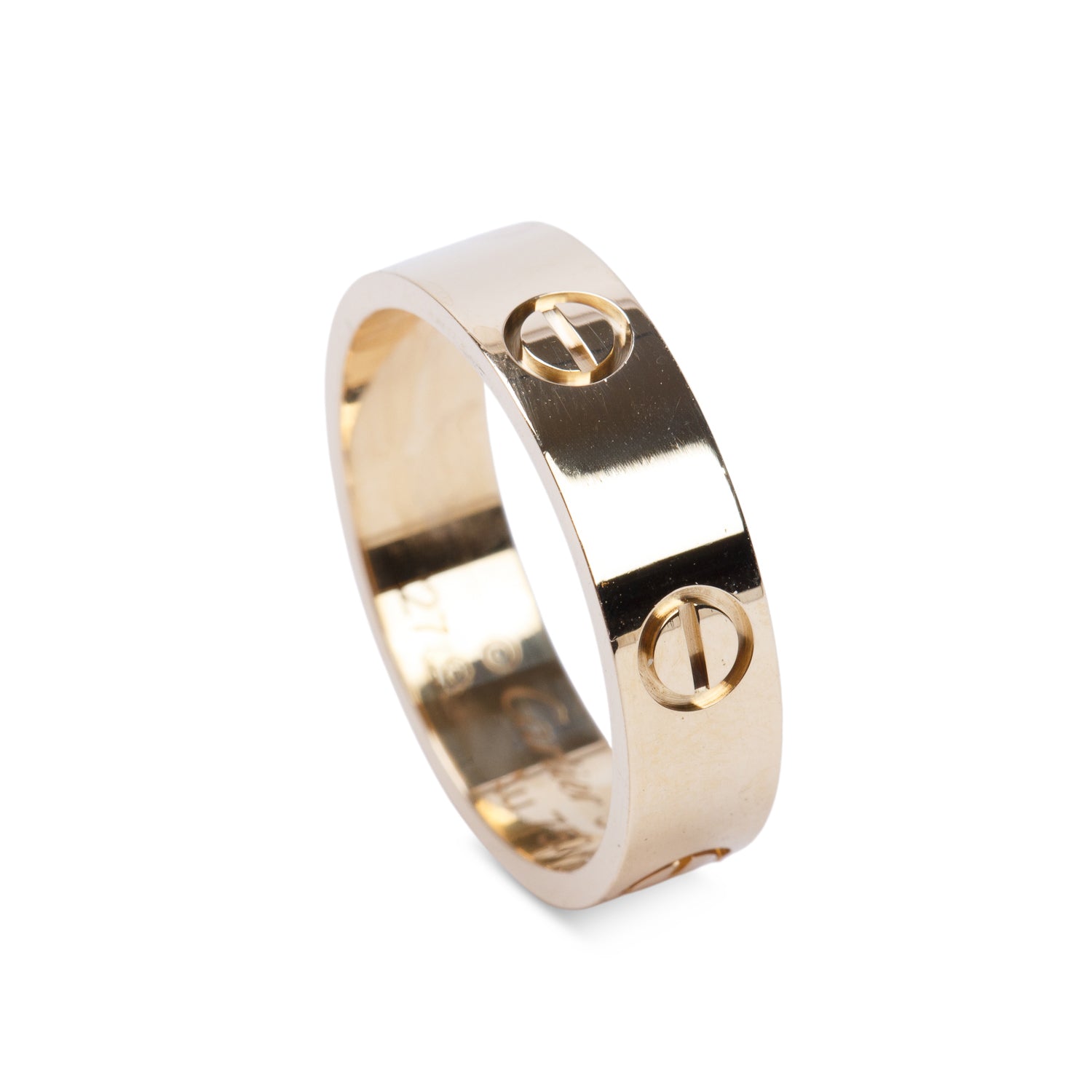 Cartier 2026 18k Yellow Gold 5.5 MM Love Ring, Classic Model, Size 59 8.75 w/ Box, Receipt & Certificate