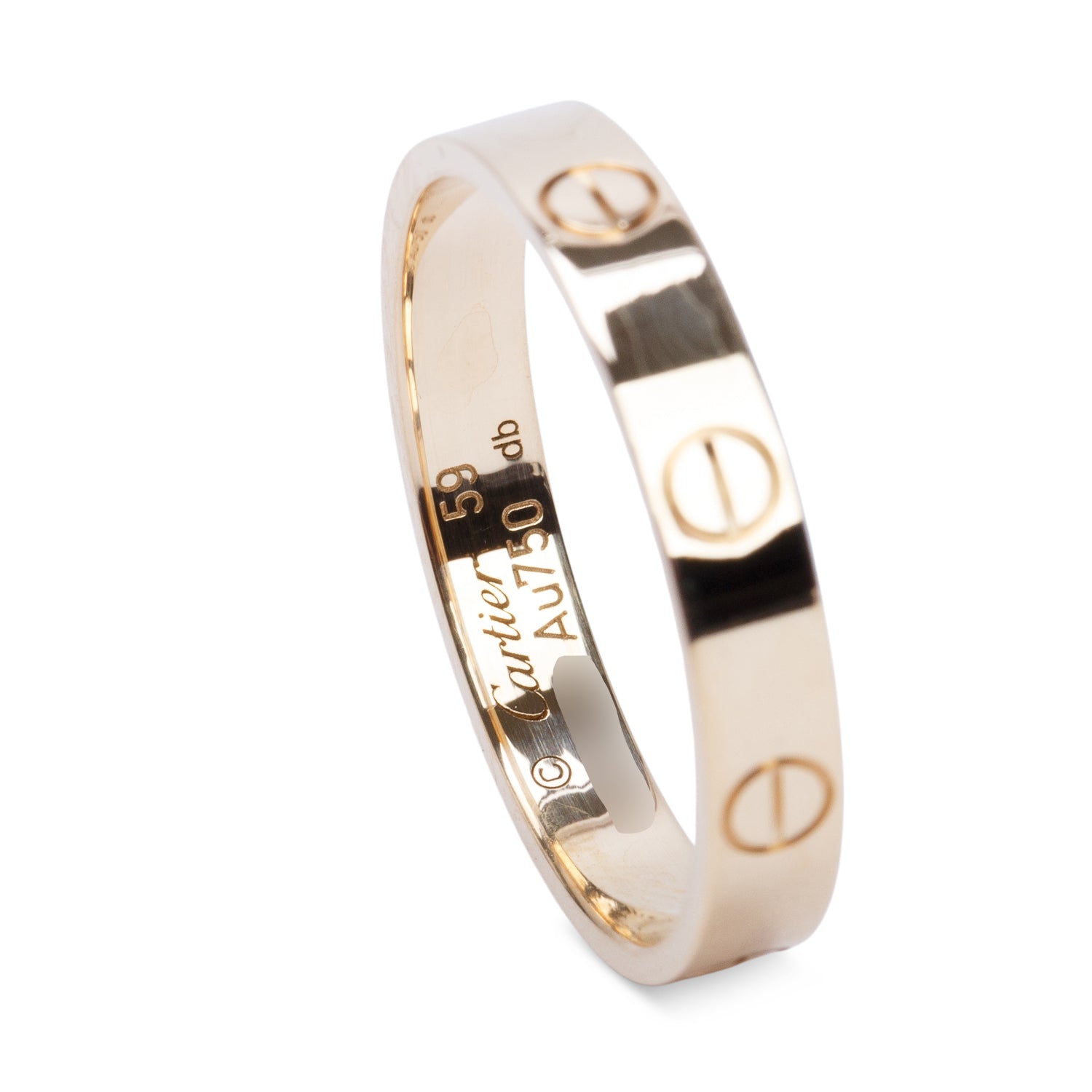 Cartier 2021 18k Yellow Gold 3.6 mm Love Wedding Band Ring, Small Model Size 59 8.75 w/ Box & Certificate