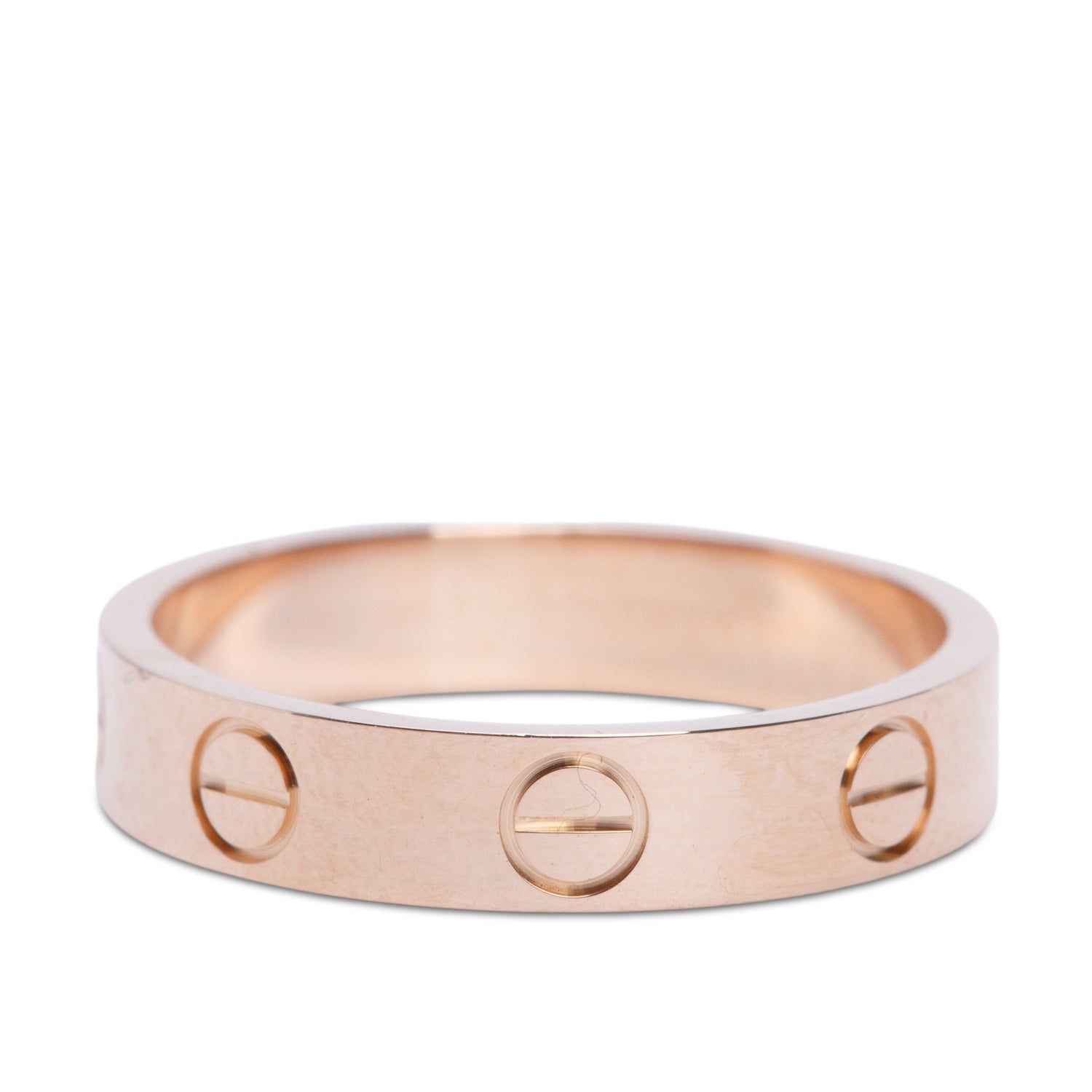 Cartier 18k Rose Gold 3.6 MM Love Wedding Band Ring, Size 49 4.75 w/ Box & Certificate