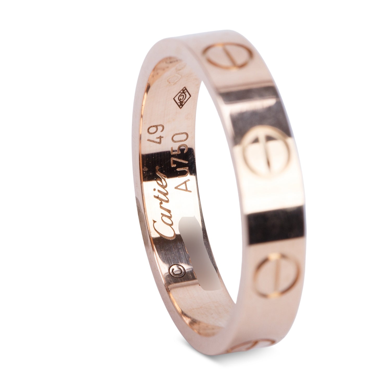 Cartier 18k Rose Gold 3.6 MM Love Wedding Band Ring, Size 49 4.75 w/ Box & Certificate