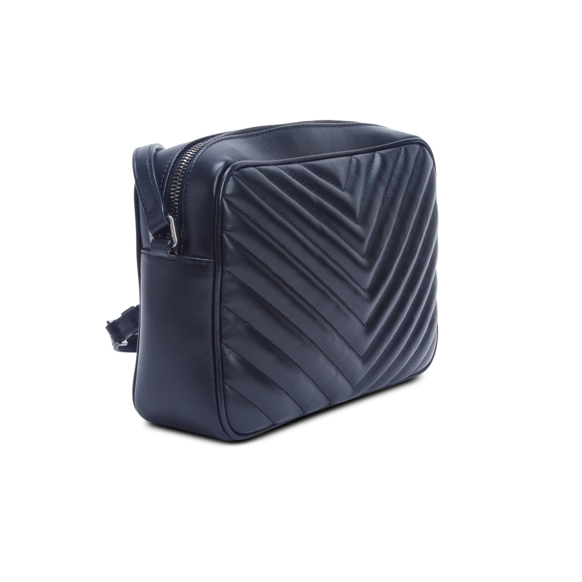 Saint Laurent 2022 Black Calfskin Matelasse Monogram Lou Camera Bag