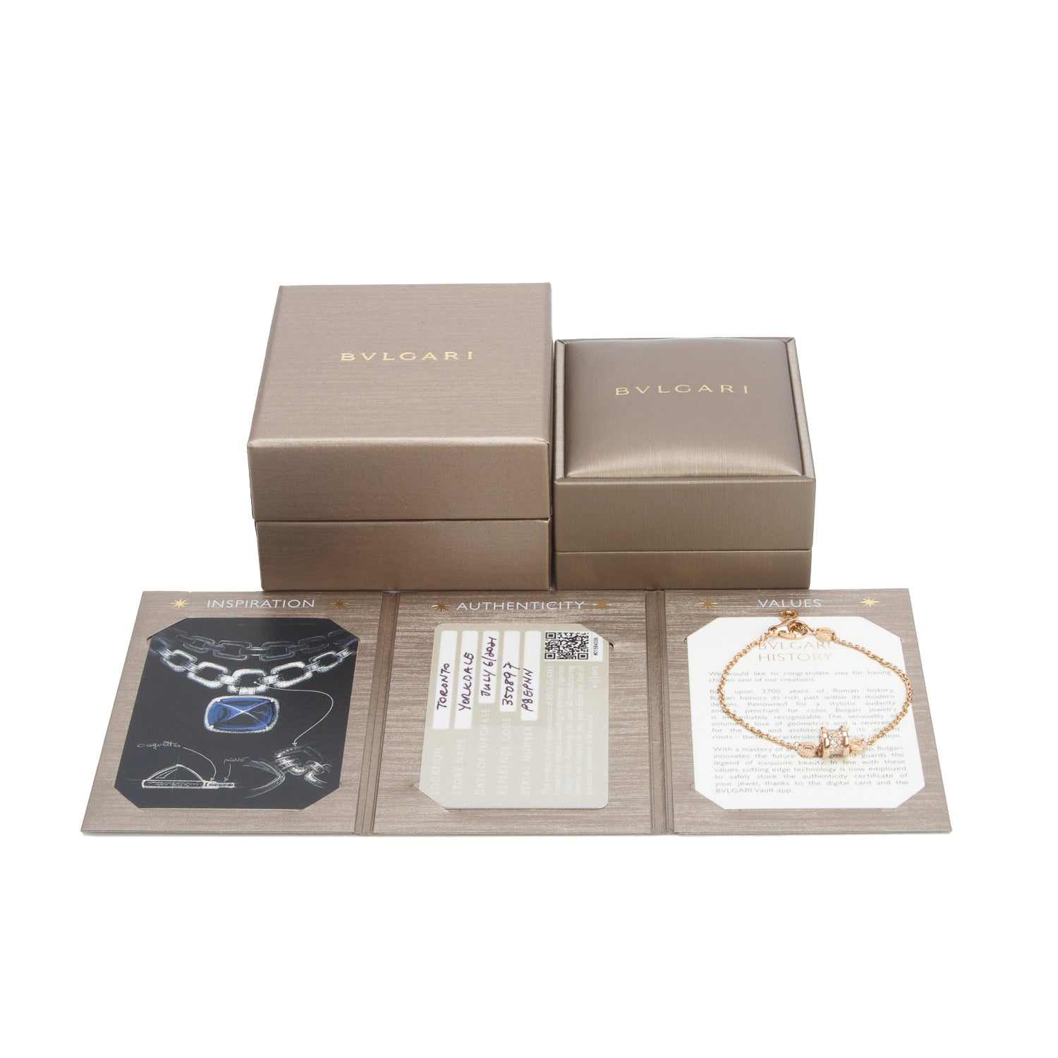 BVLGARI 2021 18k Rose Gold Pave Diamond B.Zero1 Bracelet w/ Box, Receipt & Certificate