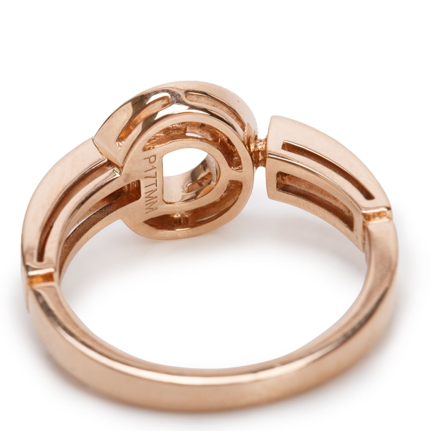 BVLGARI 2021 18k Rose Gold Diamond Bvlgari Ring, Size 6.75 w/ Box, Receipt & Certificate