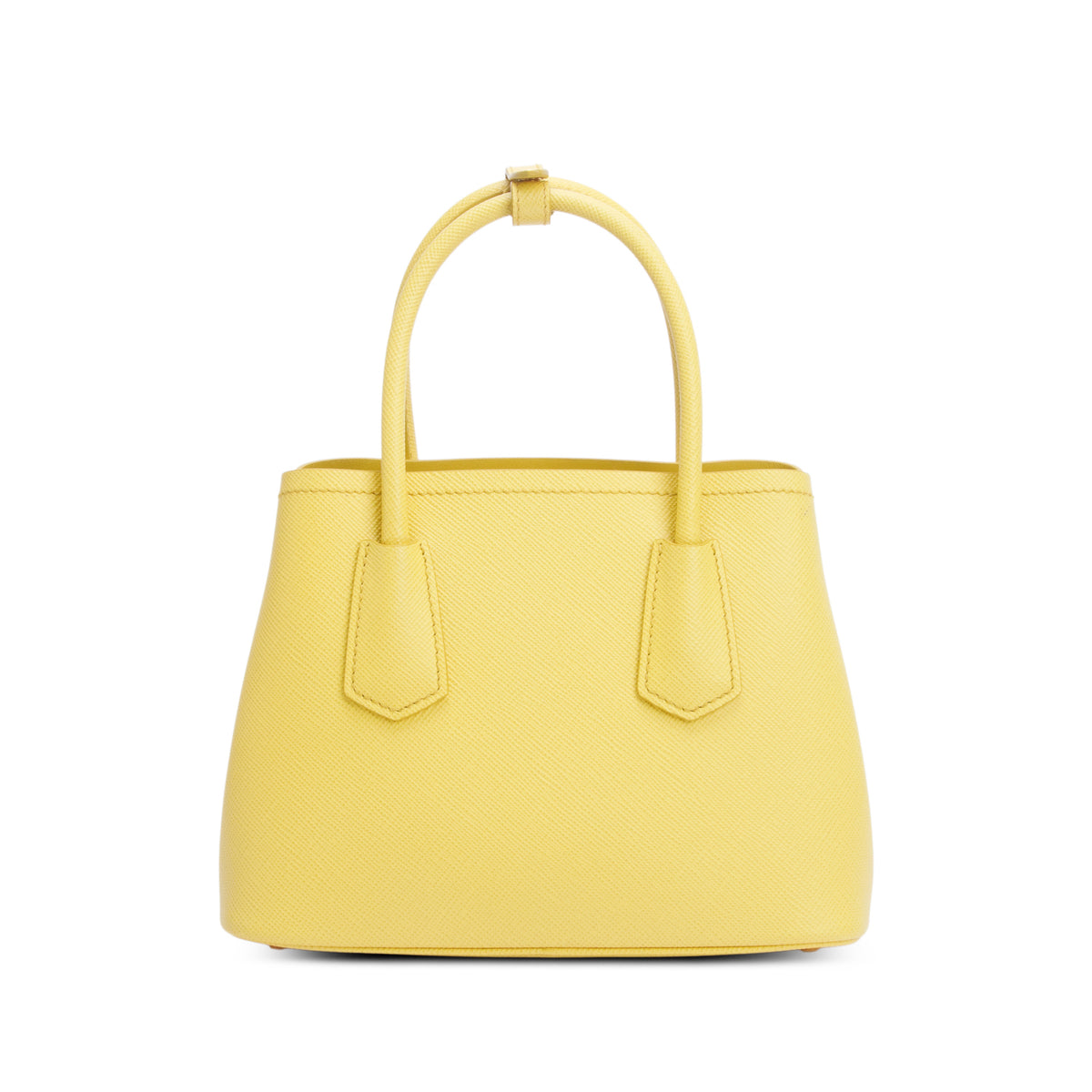 Prada Yellow Saffiano Cuir Top Handle Bag w/ Strap & Authenticity Card