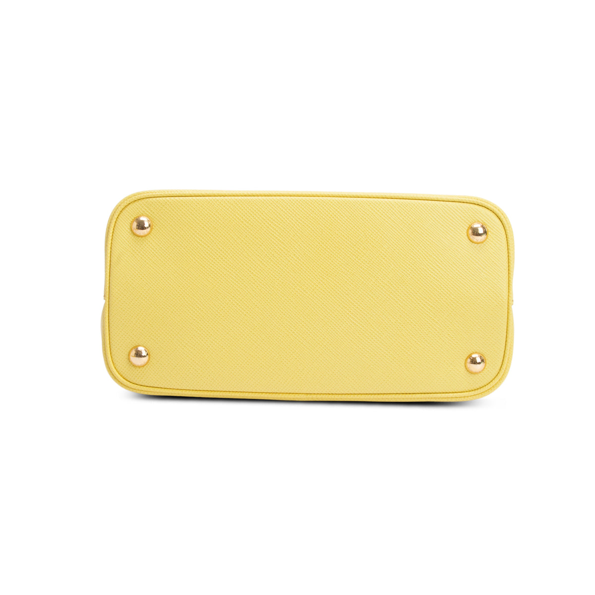 Prada Yellow Saffiano Cuir Top Handle Bag w/ Strap & Authenticity Card