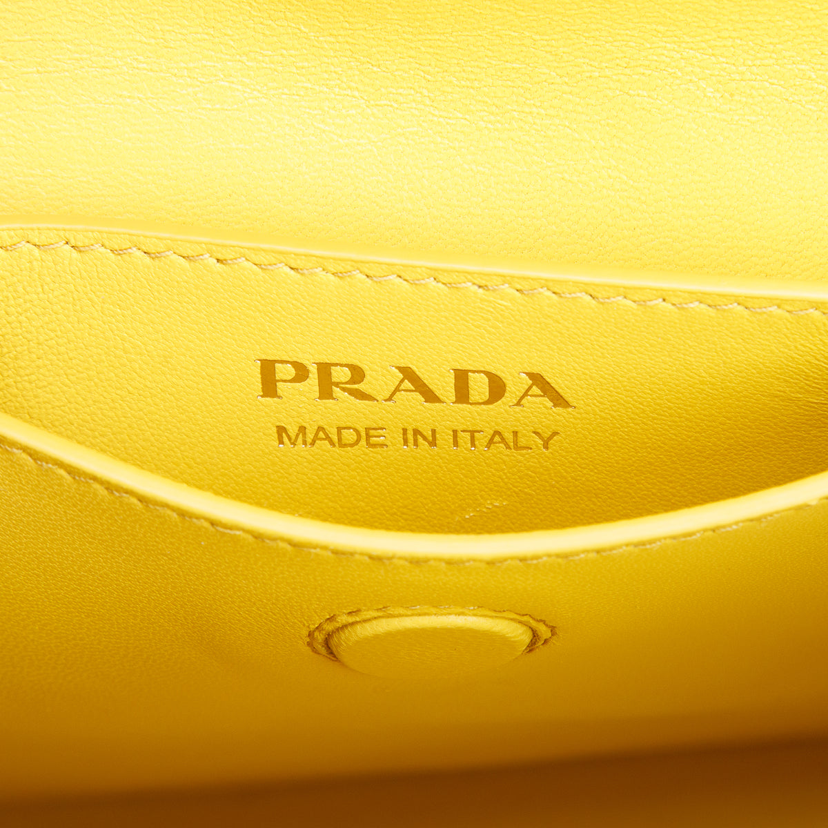 Prada Yellow Saffiano Cuir Top Handle Bag w/ Strap & Authenticity Card