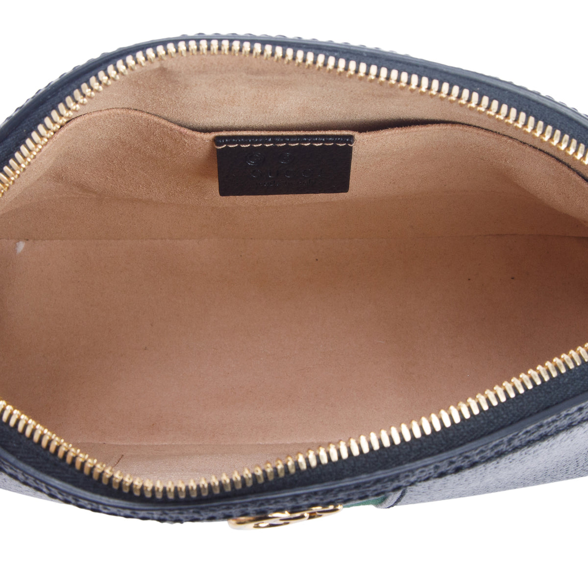 Gucci Black Dollar Calfskin Web Small Ophidia Dome Crossbody Bag