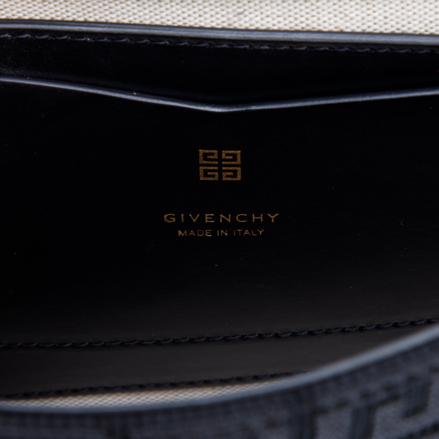 Givenchy 2023 Black Canvas Woven Embroidered Medium 4G Bag w/ Strap