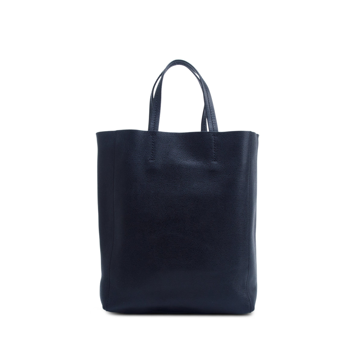 Celine Black Grained Calfskin Small Vertical Cabas Tote w/ Strap