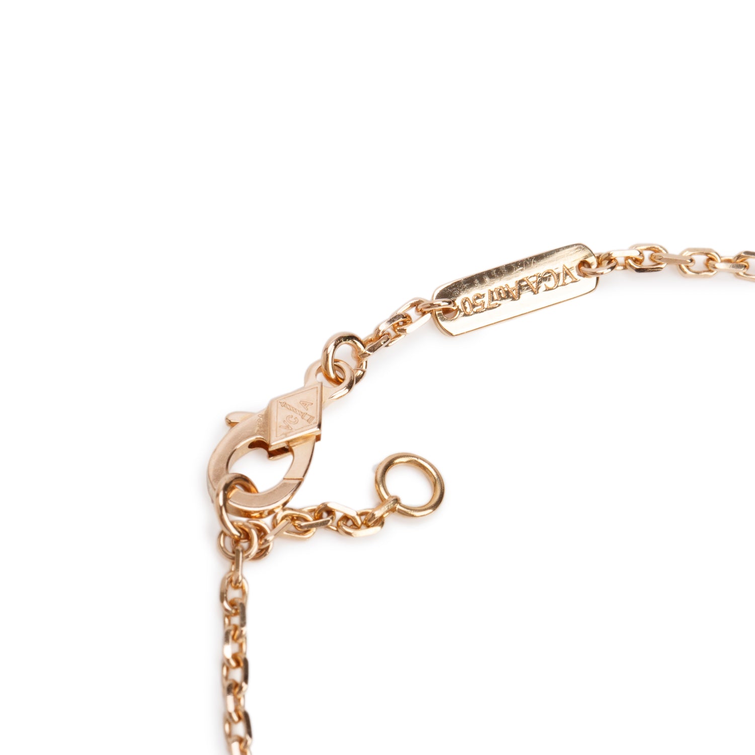 Van Cleef & Arpels 2025 18k Rose Gold Mother of Pearl Lucky Spring Plum Blossom Bracelet w/ Box, Receipt & Certificate