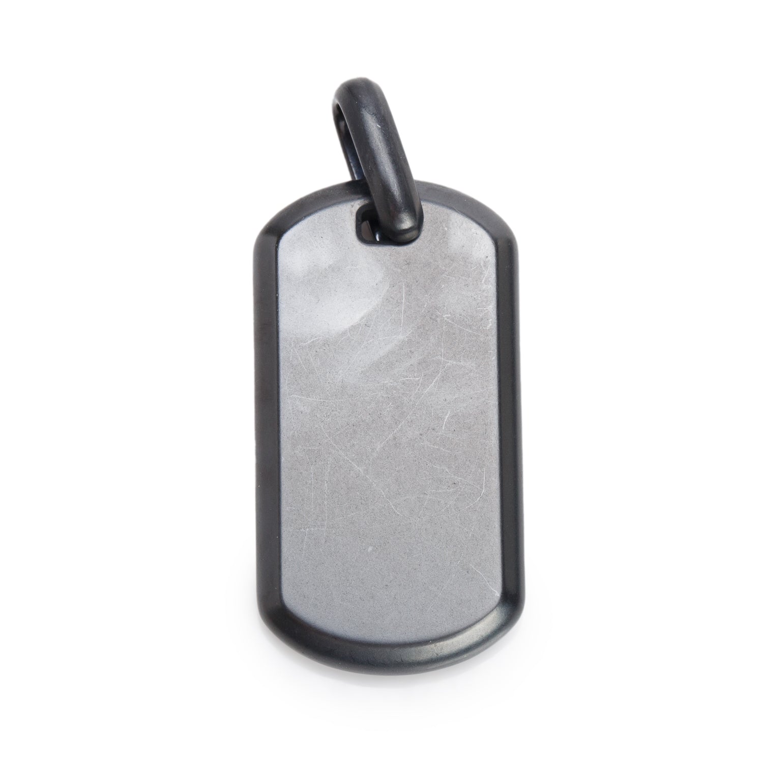 David Yurman Titanium 35 MM Chevron Dog Tag Pendant