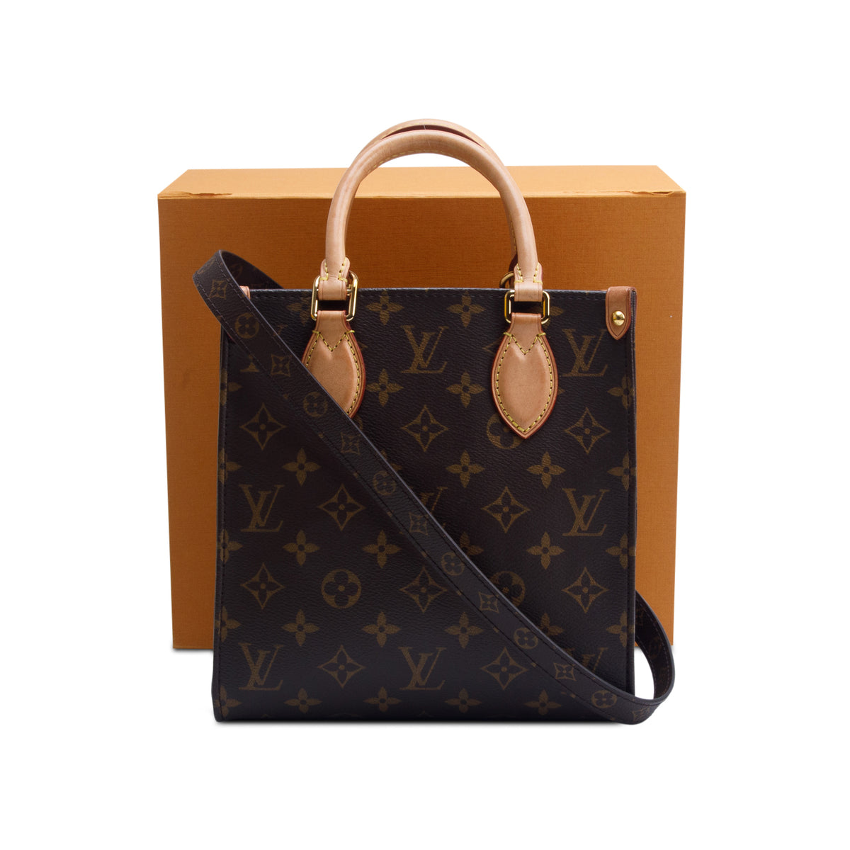 Louis Vuitton Monogram Sac Plat BB w/ Box & Strap