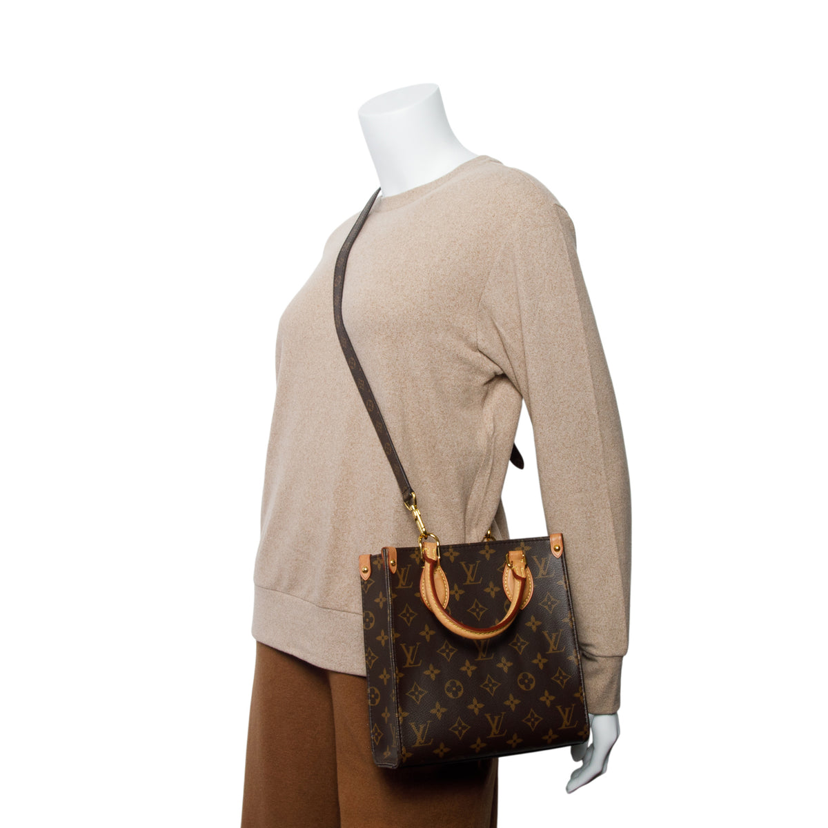 Louis Vuitton Monogram Sac Plat BB w/ Box & Strap