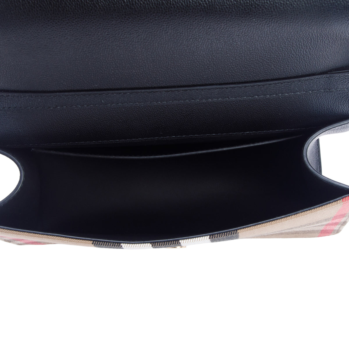 Burberry Derby Calfskin House Check Mackford Crossbody Bag