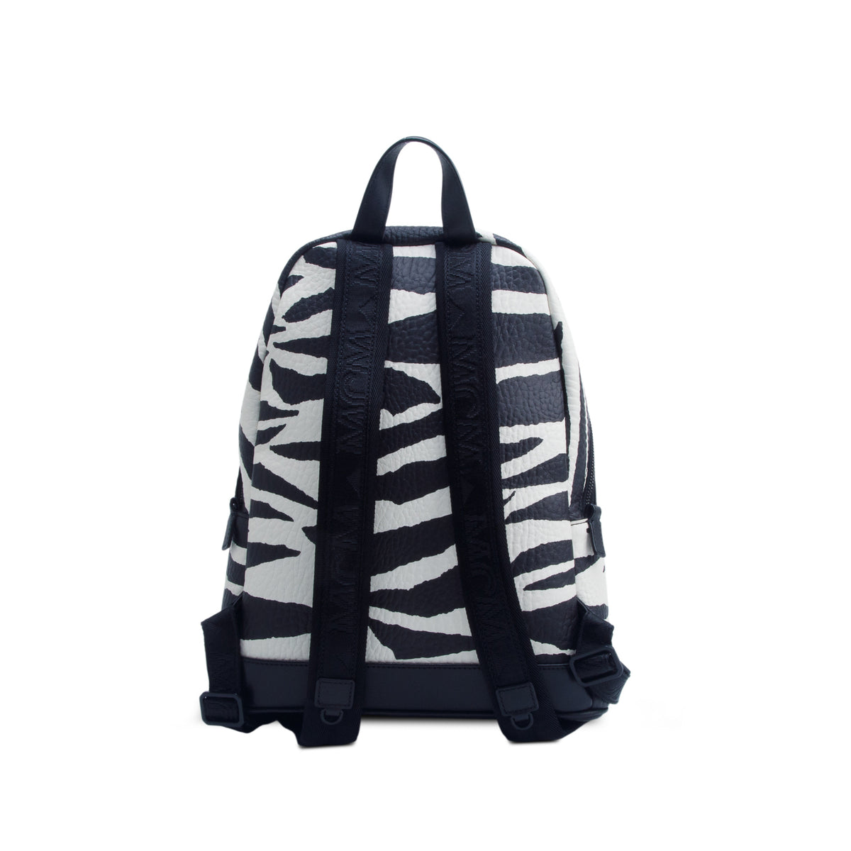 MCM Black/White Safari Visetos Stark Backpack