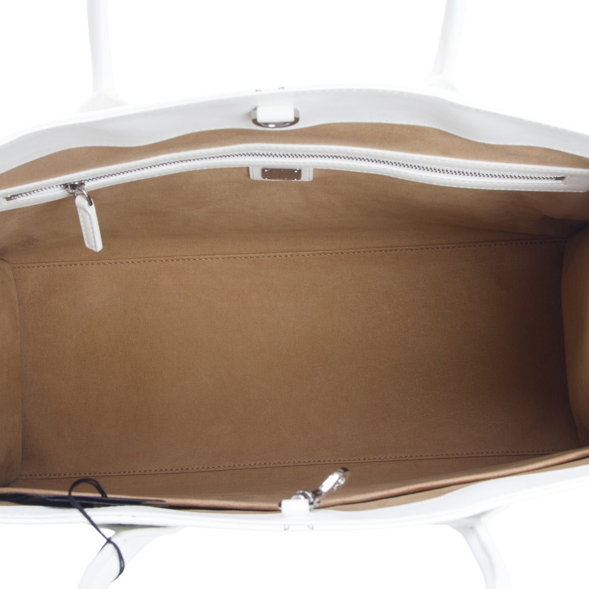 MCM White Visetos X-Large Munchen Tote w/ Strap & Pouch