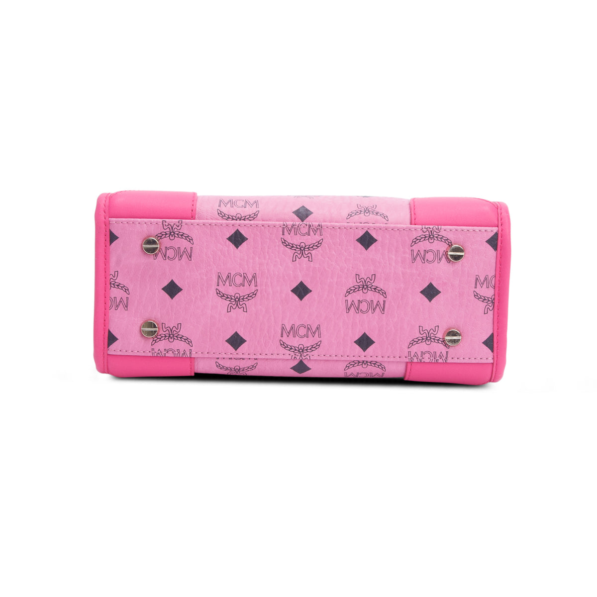 MCM Pink Visetos Small Munchen Tote w/ Strap