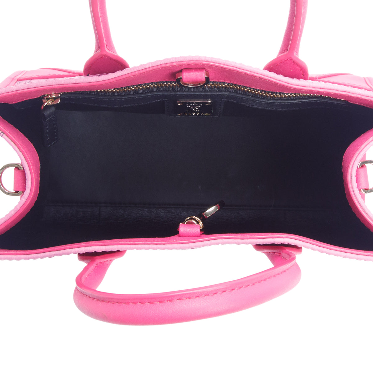 MCM Pink Visetos Small Munchen Tote w/ Strap