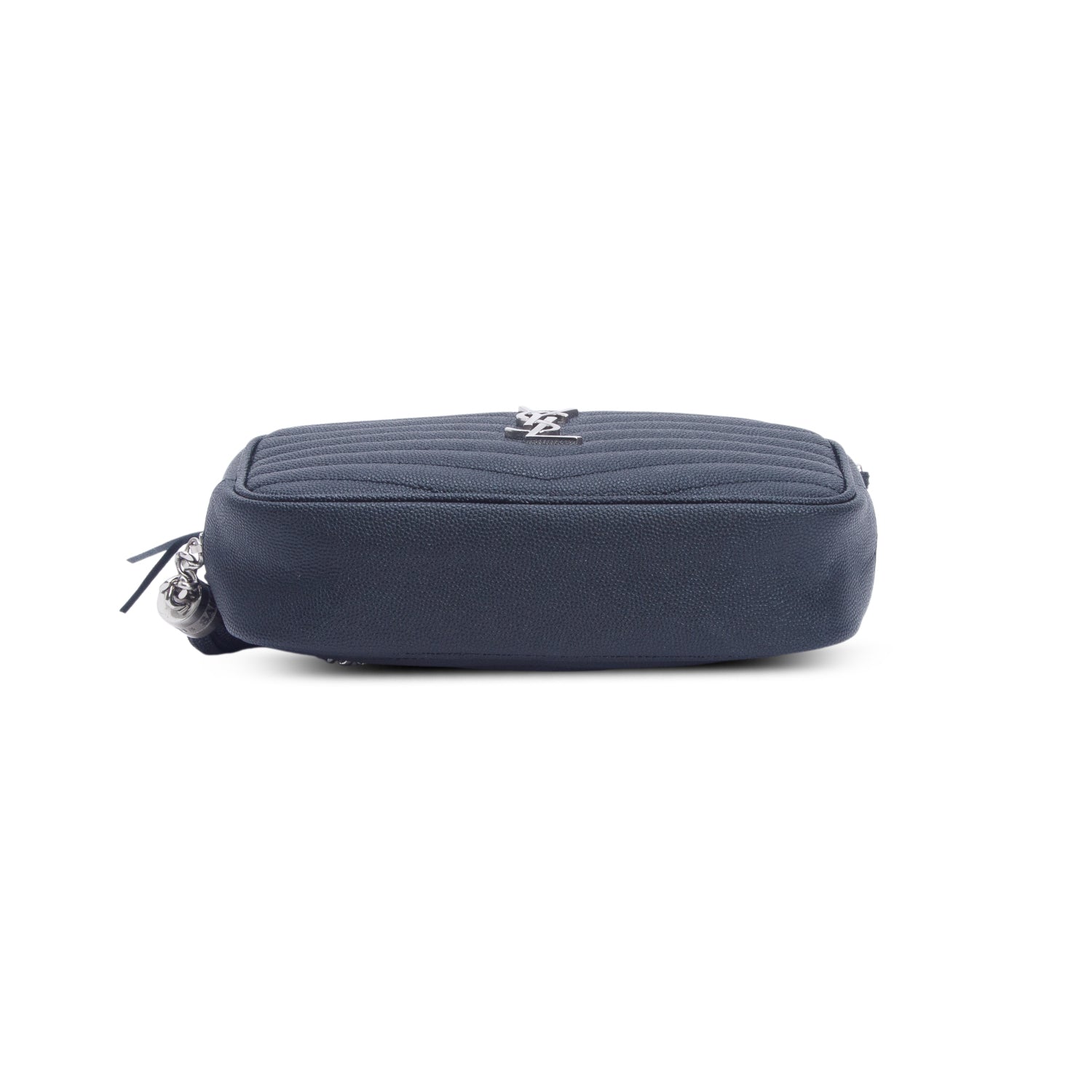 Saint Laurent 2022 Black Grain de Poudre Matelasse Monogram Mini Lou Camera Bag