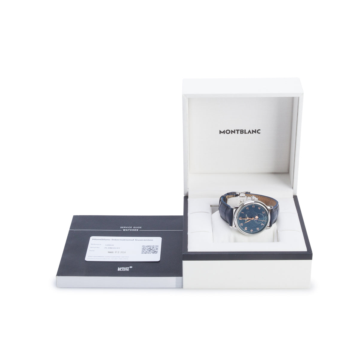 Montblanc 2024 Limited Edition Stainless Steel Star Legacy 42 MM Automatic Moonphase Watch Blue Dial 129630 w/ Box & Papers