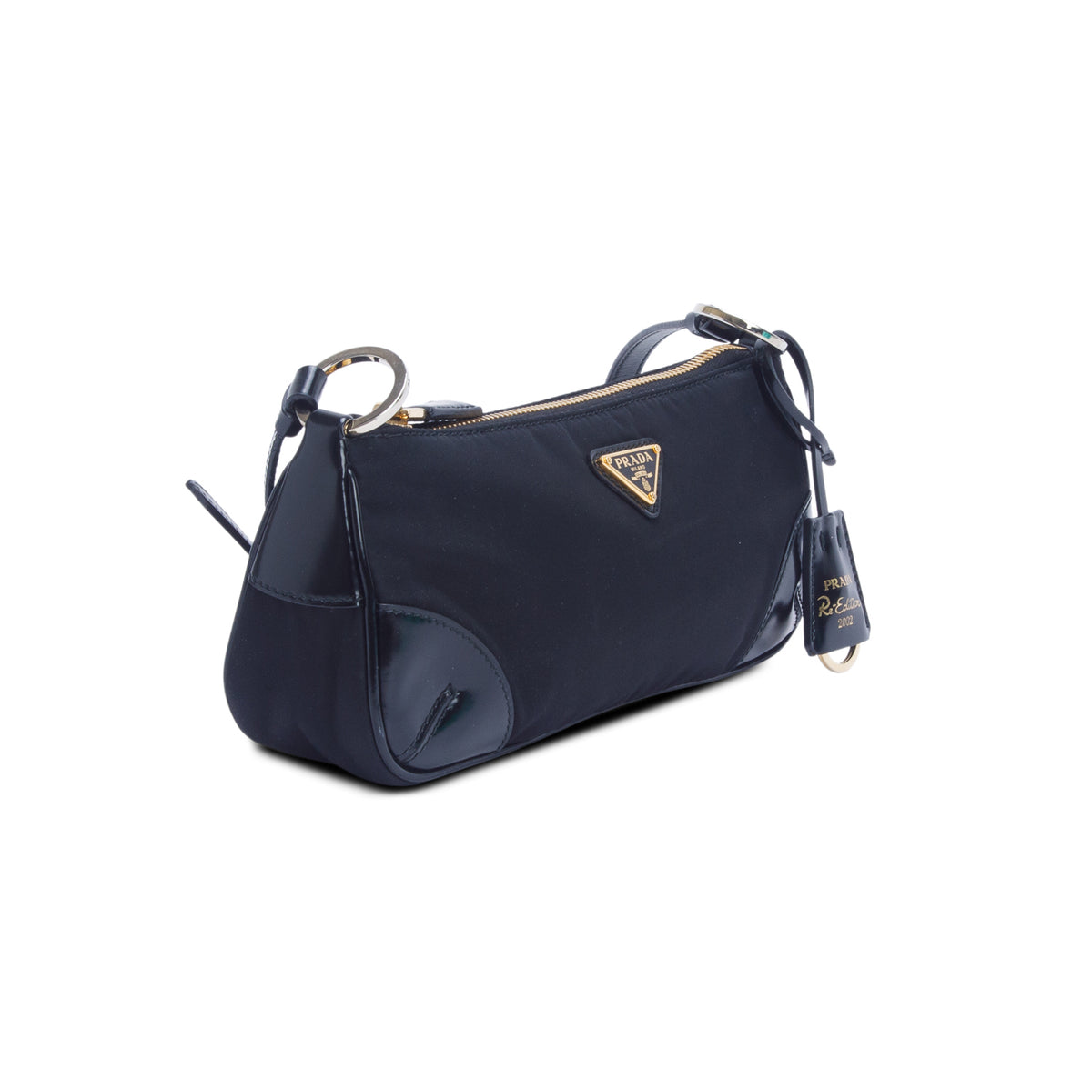 Prada Black Re-Nylon Spazzolato Re-Edition 2002 Shoulder Bag