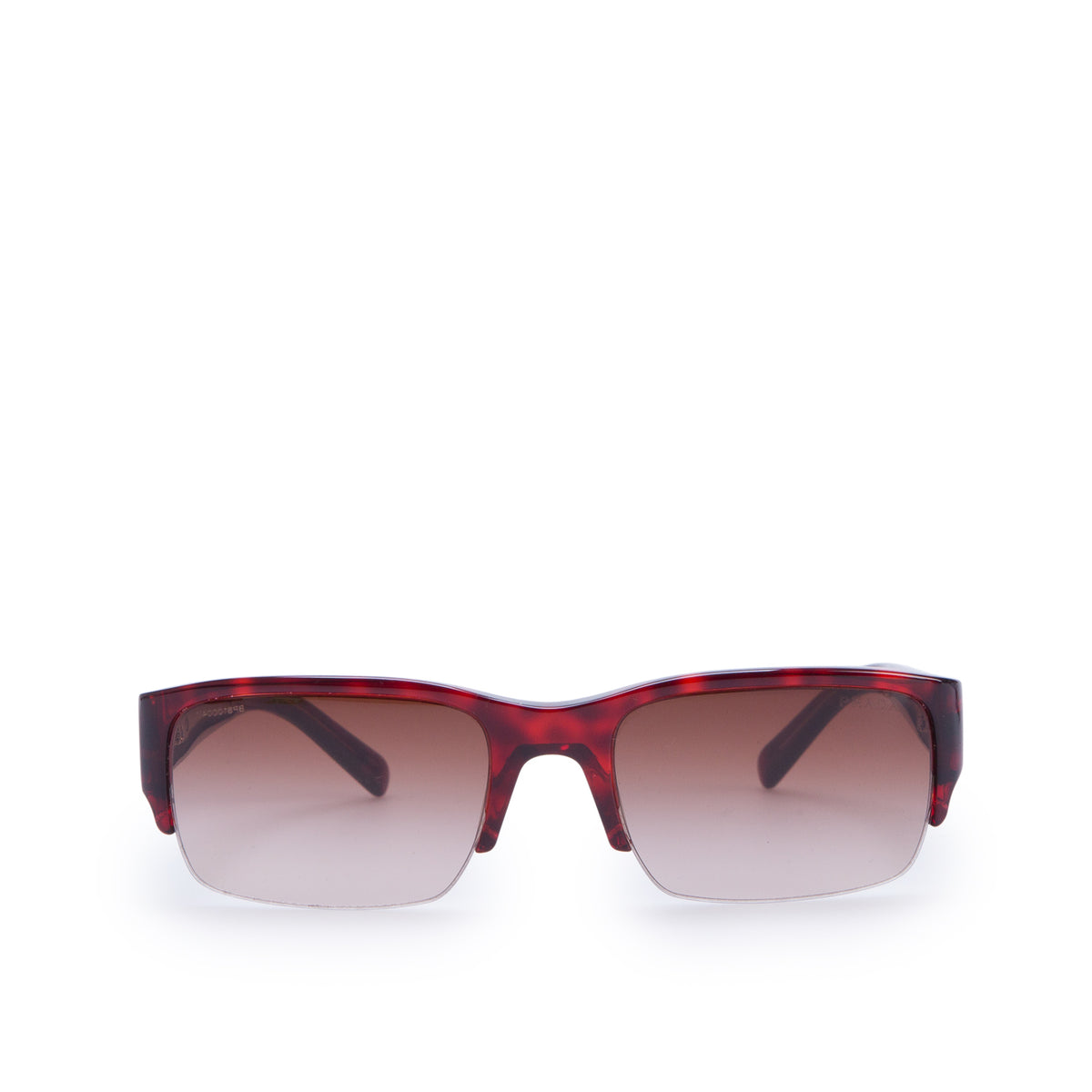 Prada SPR 30L Red Acetate Gradient Rectangle Sunglasses w/ Case