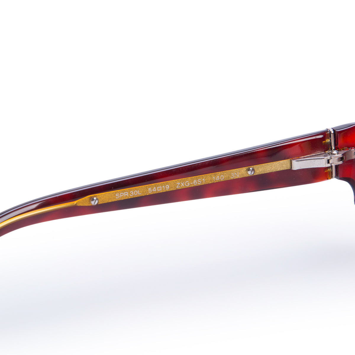 Prada SPR 30L Red Acetate Gradient Rectangle Sunglasses w/ Case
