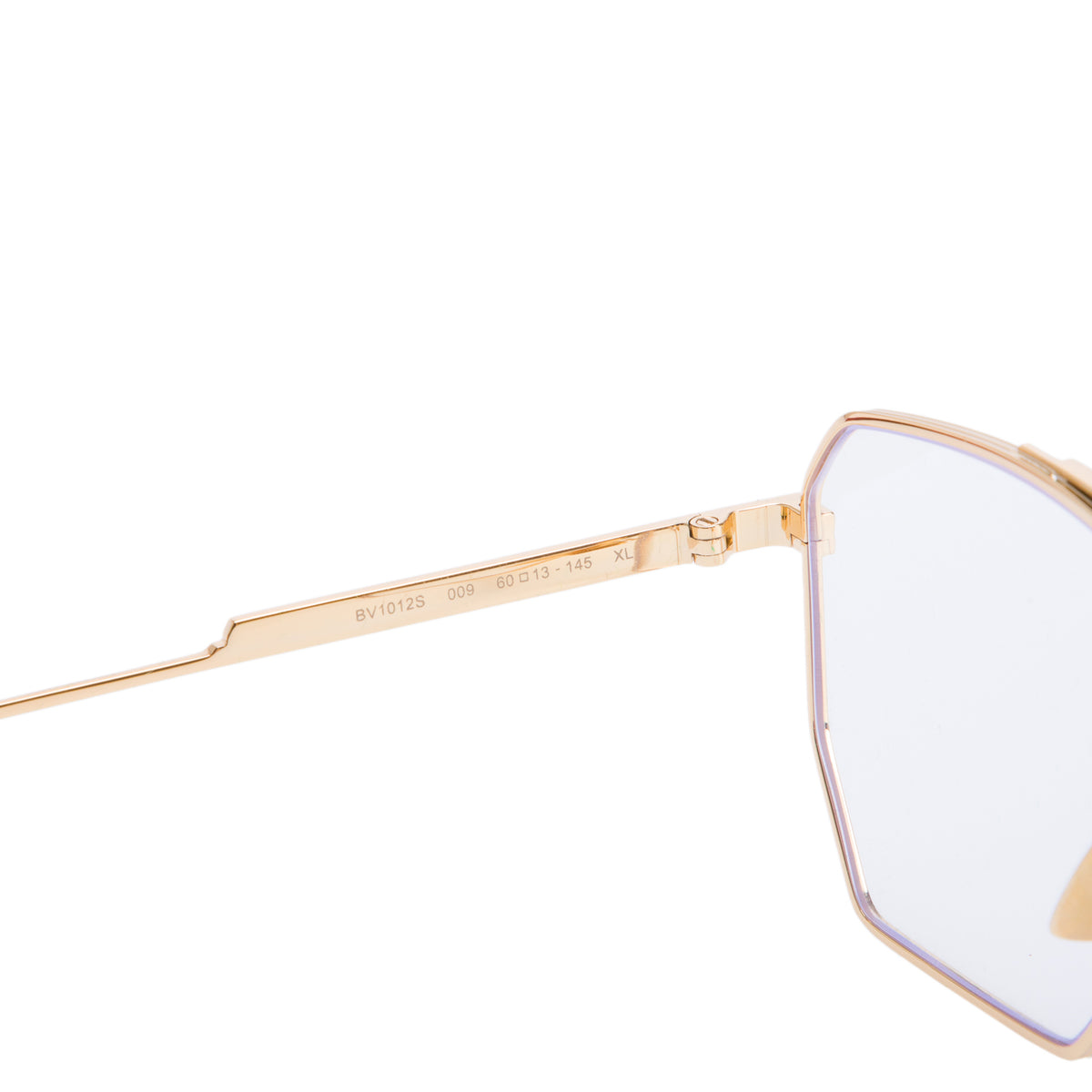 Bottega Veneta BV1012S Gold-Tone Pilot Sunglasses w/ Case