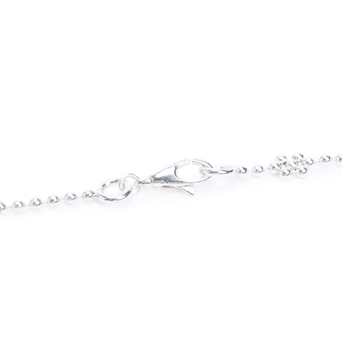Gucci Sterling Silver Interlocking G Flower Pendant Necklace