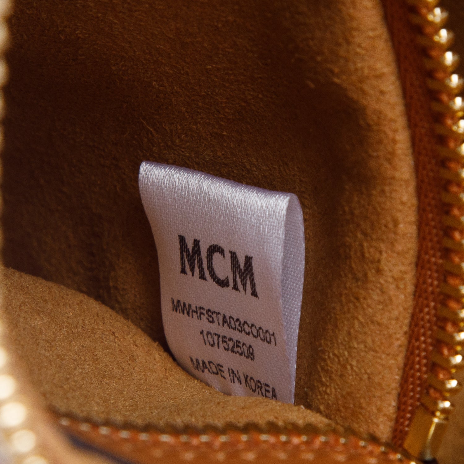 MCM Cognac Visetos Small Aren Duo Hobo w/ Chain