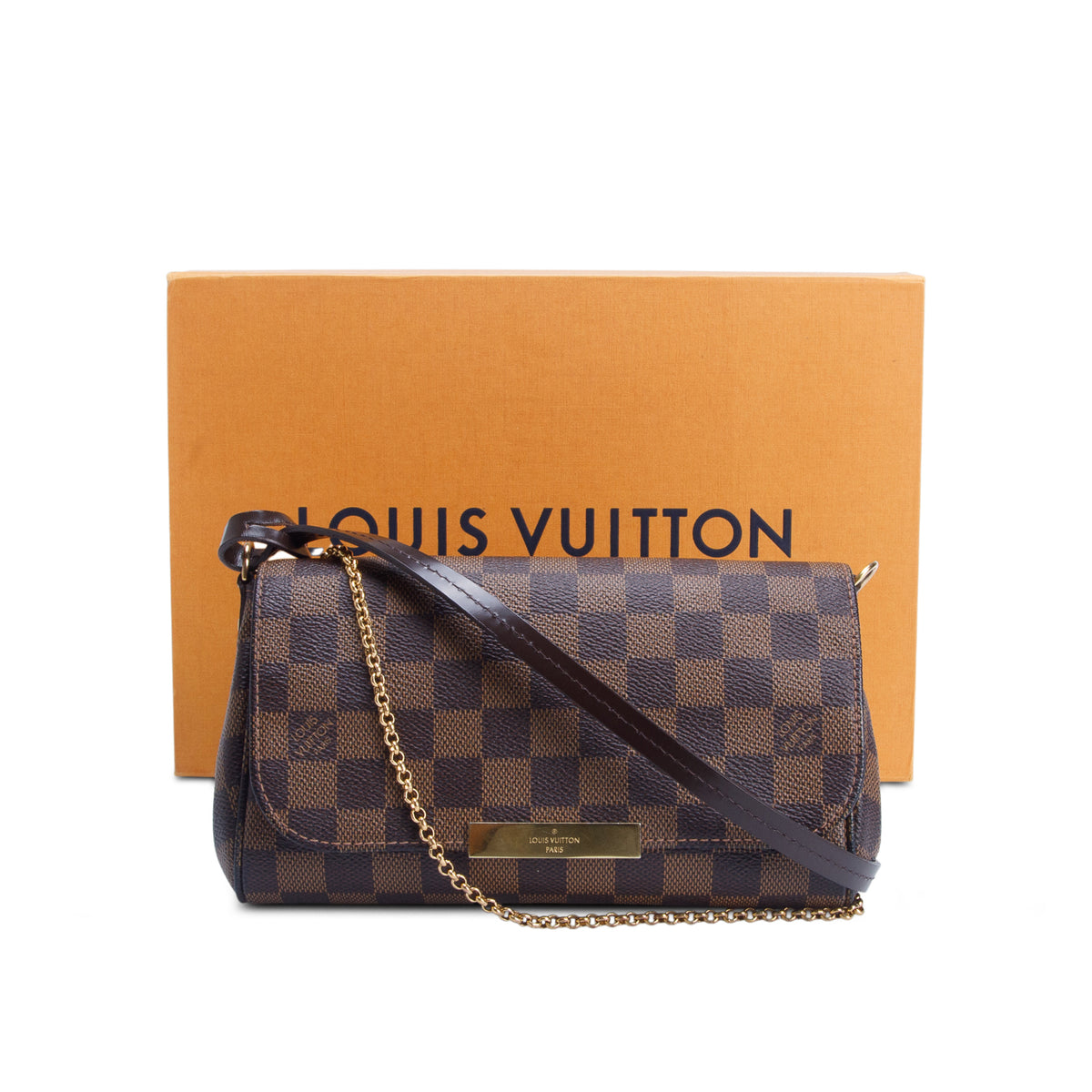 Louis Vuitton Damier Ebene Favorite PM w/ Box, Straps & Receipt