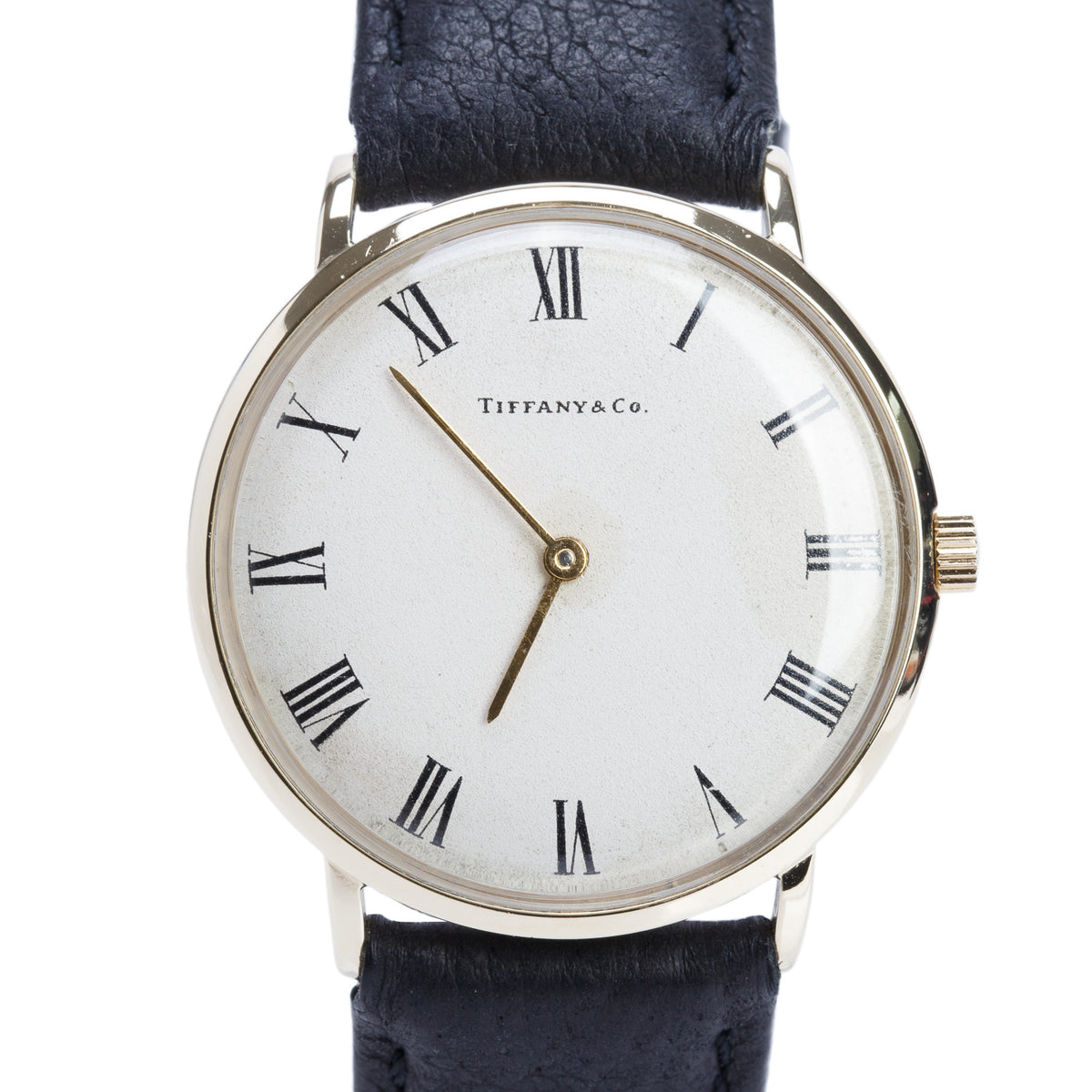 Tiffany & Co. Vintage 14k Yellow Gold Calatrava 32 MM Manual Watch w/ Box