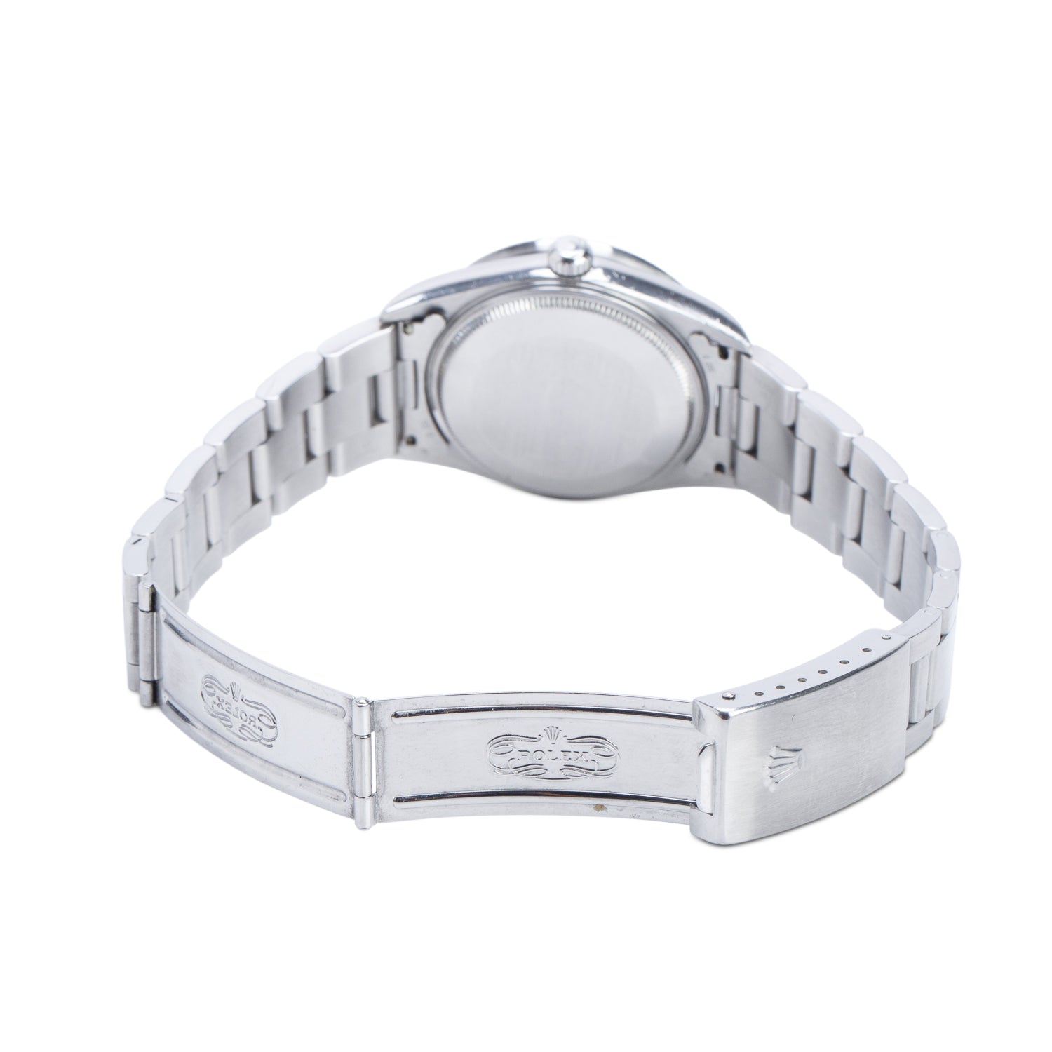 Rolex Stainless Steel Engine Turned Bezel Oyster Perpetual Air King 34 MM Automatic Watch Silver Dial 14000M w/ Box