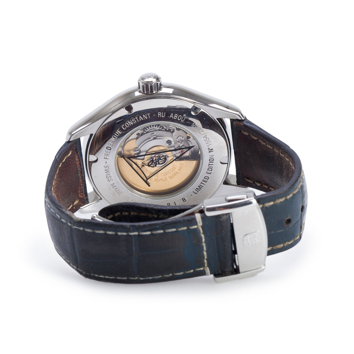 Frederique Constant Limited Edition Stainless Steel Classic Runabout 42 MM Automatic Watch Blue Dial w/ Box & Papers