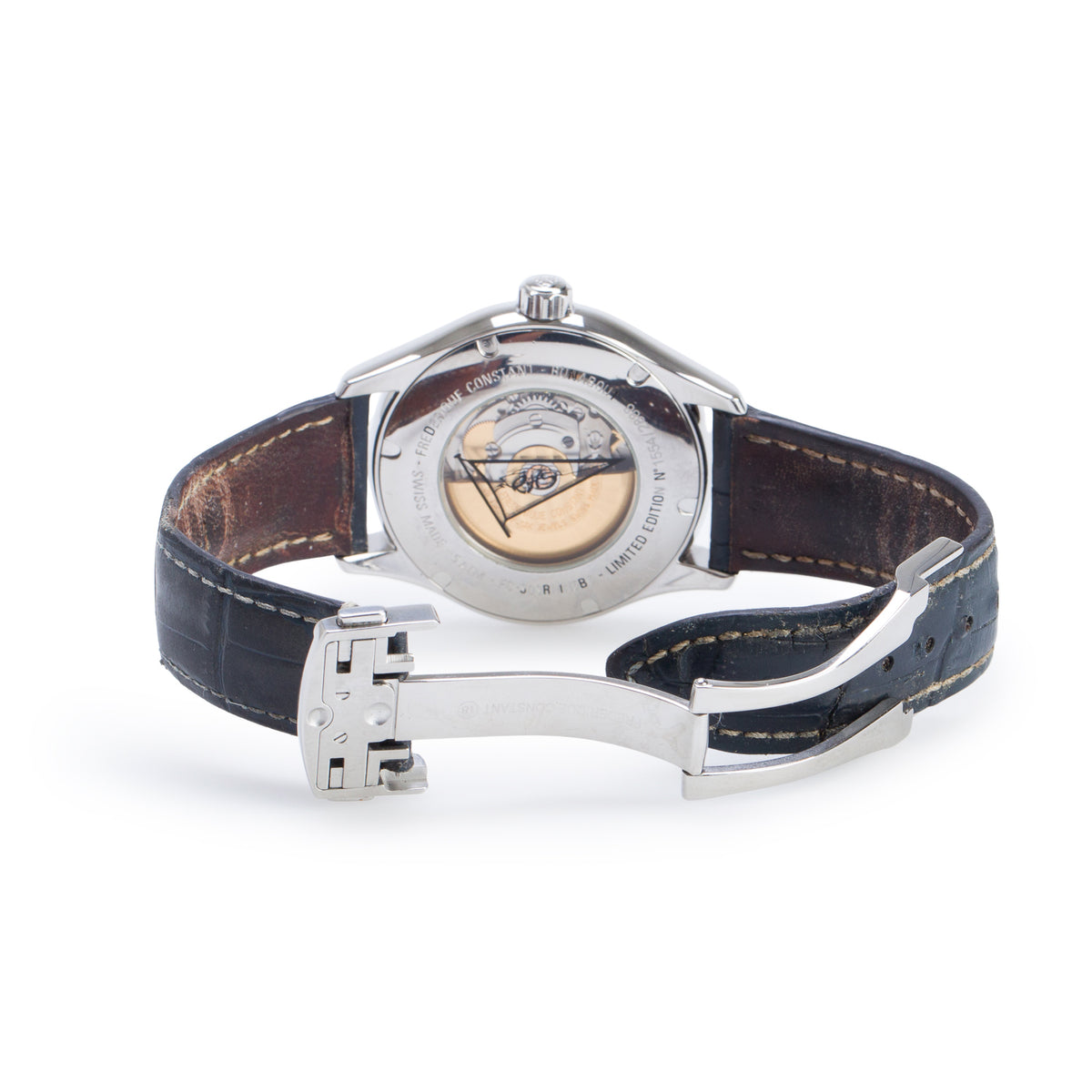 Frederique Constant Limited Edition Stainless Steel Classic Runabout 42 MM Automatic Watch Blue Dial w/ Box & Papers