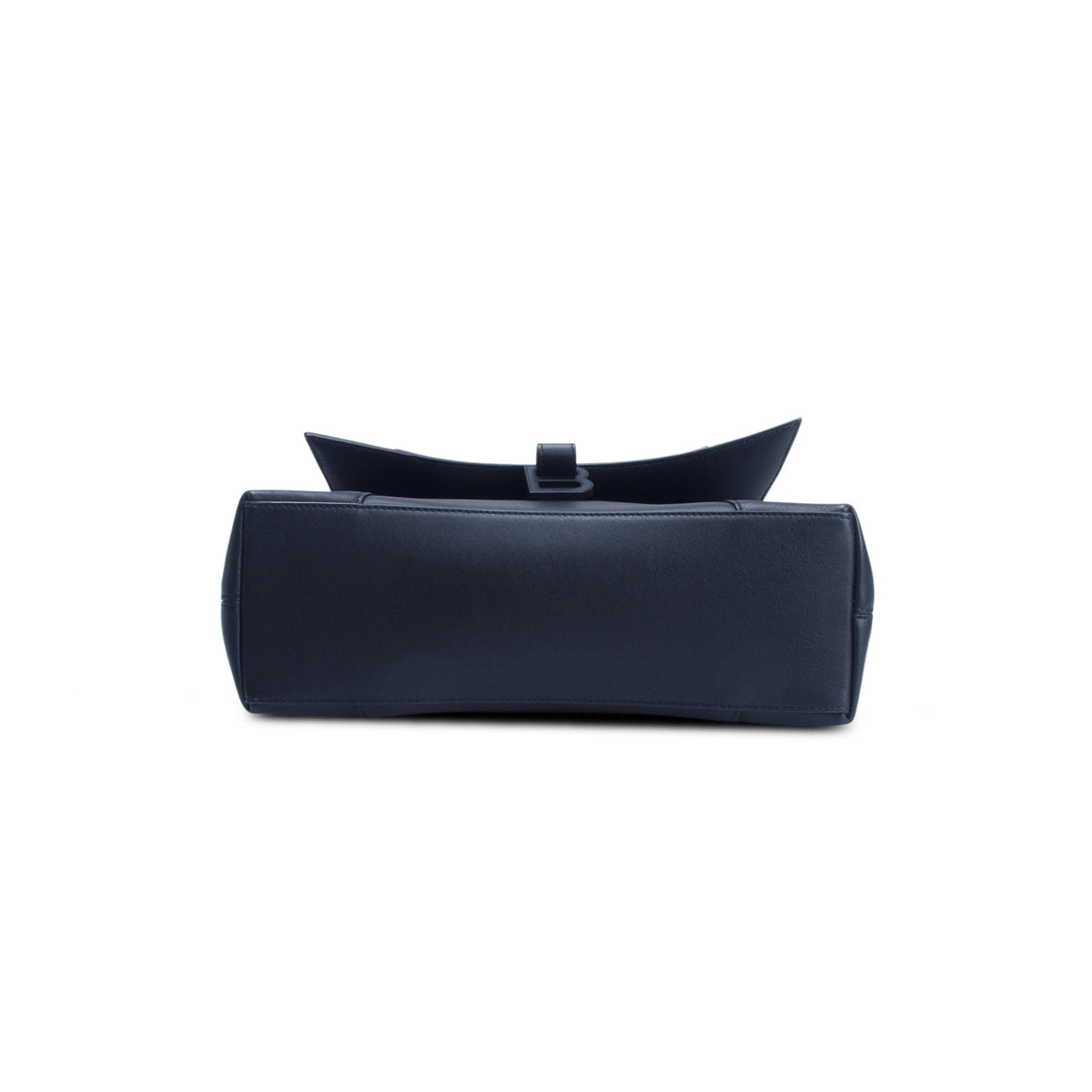 Balenciaga Black Semi Matte Smooth Calfskin Small Downtown Shoulder Bag