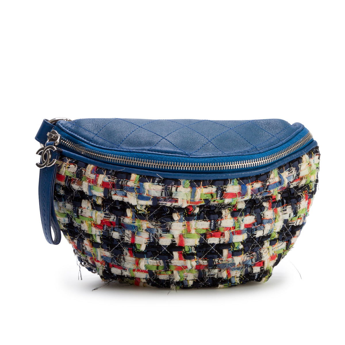 Chanel Multicolour Lambskin Tweed Waist Bag w/ Box & Straps