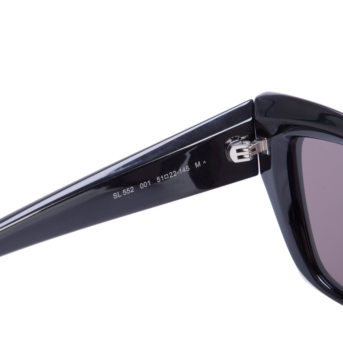 Saint Laurent SL 552 Black Acetate Cat Eye Sunglasses w/ Case