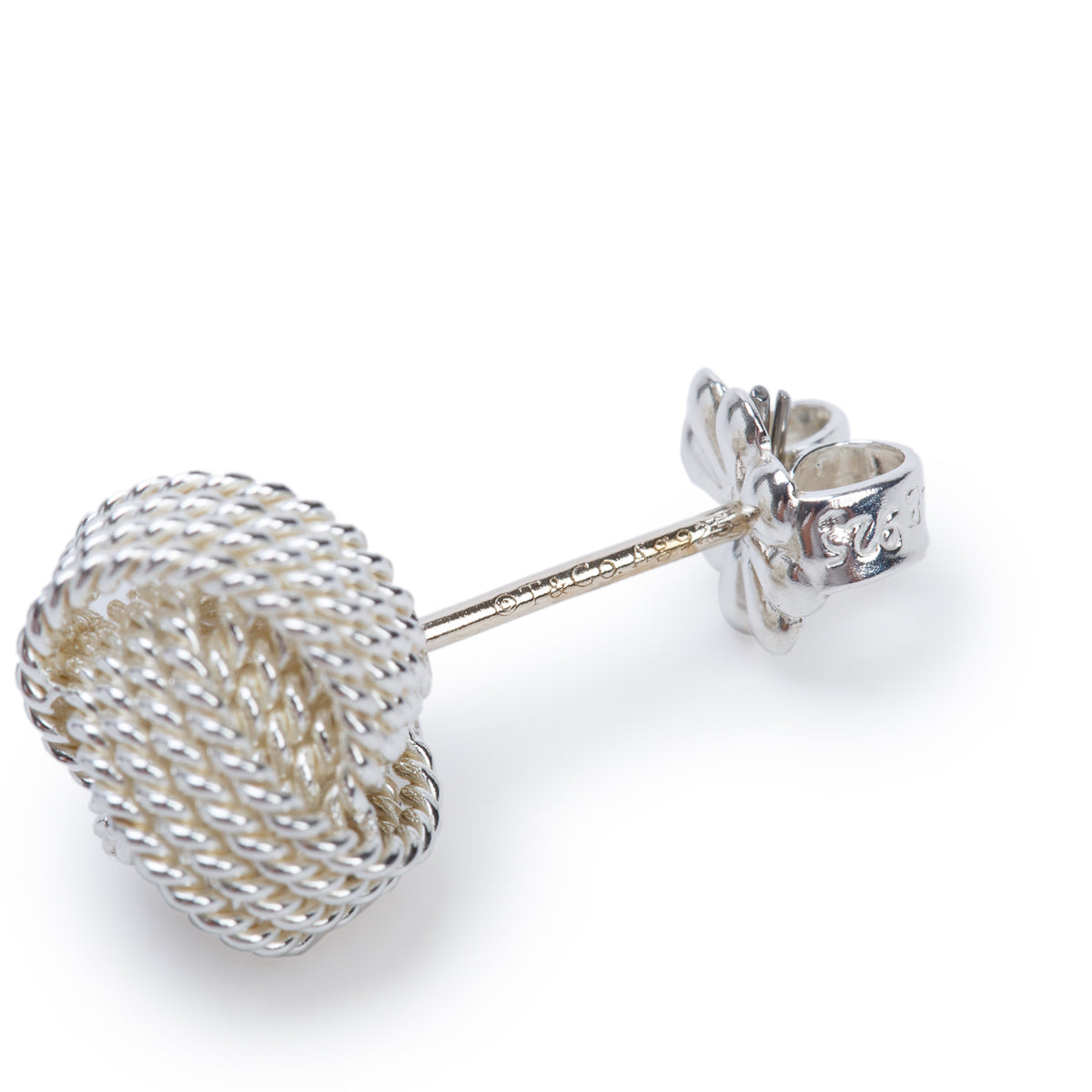 Tiffany & Co. Sterling Silver Twist Knot Earrings