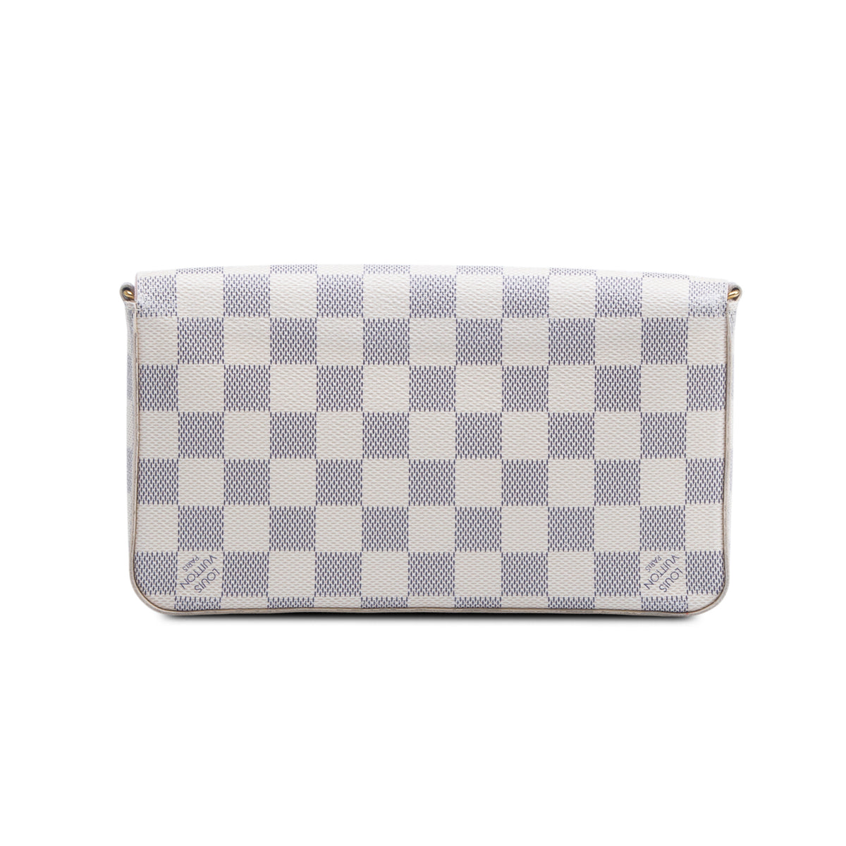 Louis Vuitton Damier Azur Pochette Felicie Chain Wallet w/ Box & Insert