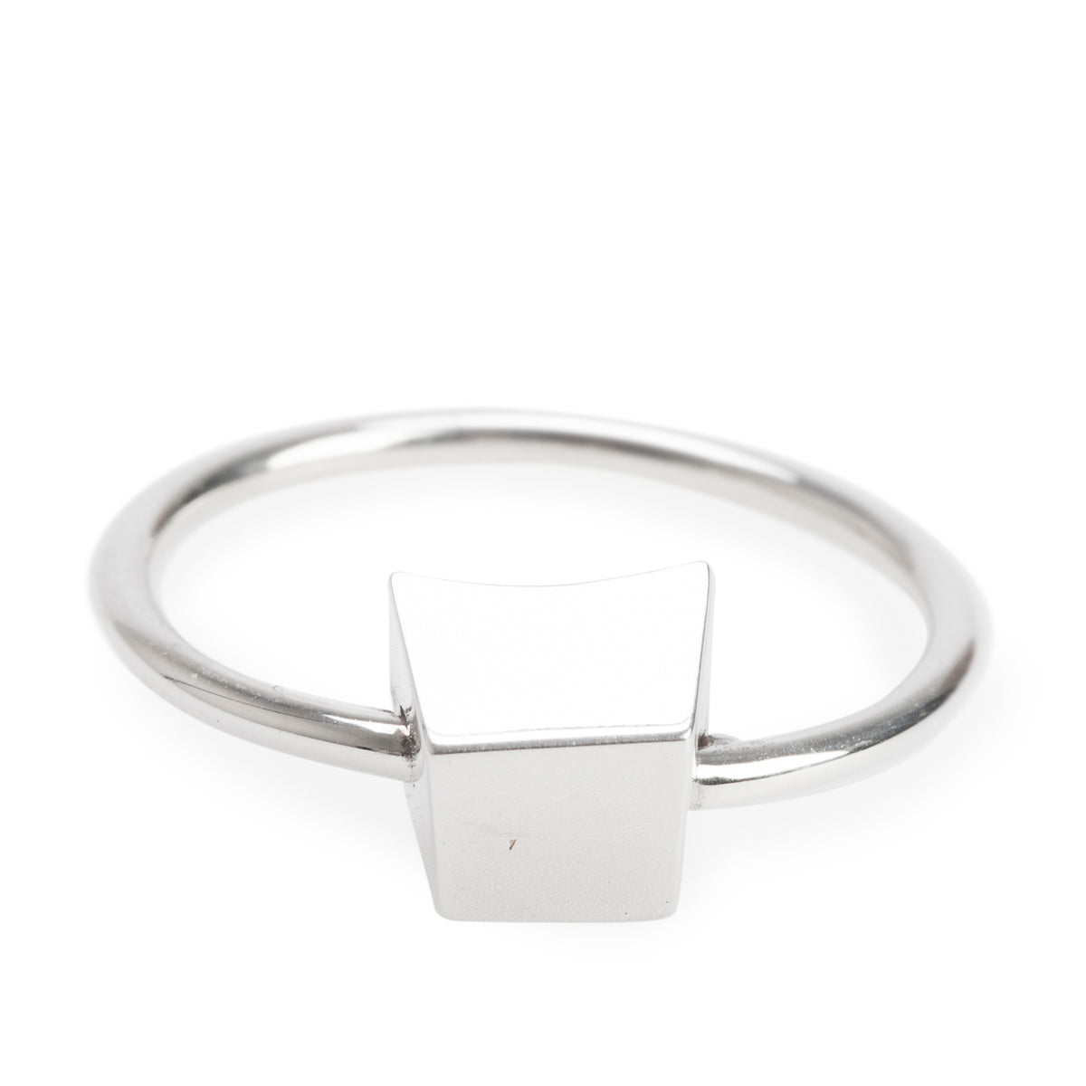 Tiffany & Co. Frank Gehry Sterling Silver Torque Block Ring, Size 8