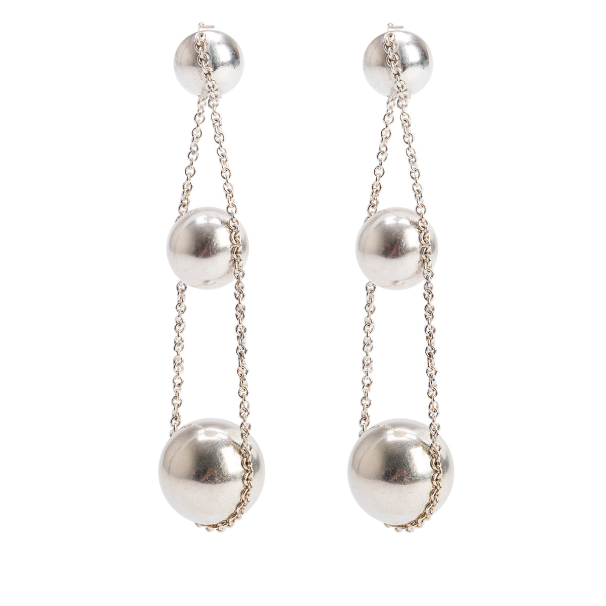 Tiffany & Co. Sterling Silver HardWear Triple Drop Earrings