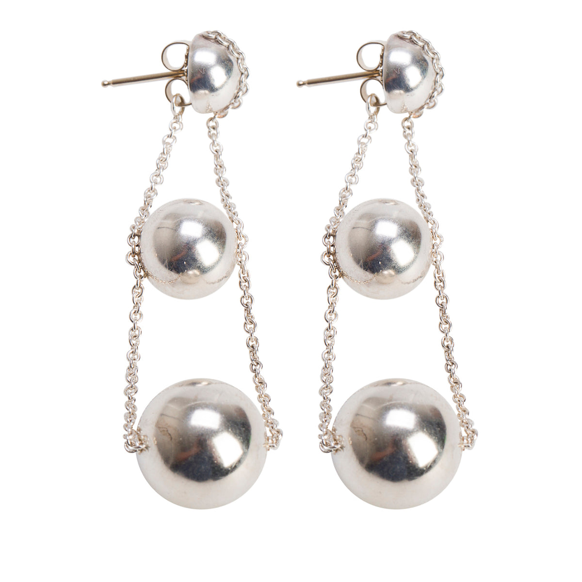 Tiffany & Co. Sterling Silver HardWear Triple Drop Earrings