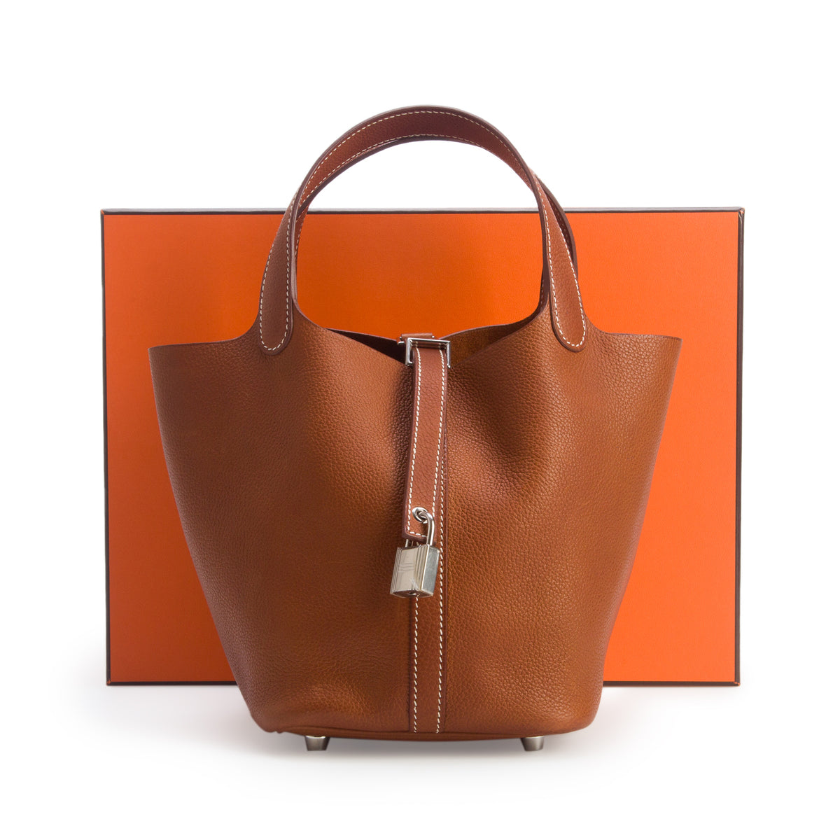 Hermes 2026 Fauve Barenia Faubourg Picotin Lock 18 w/ Box