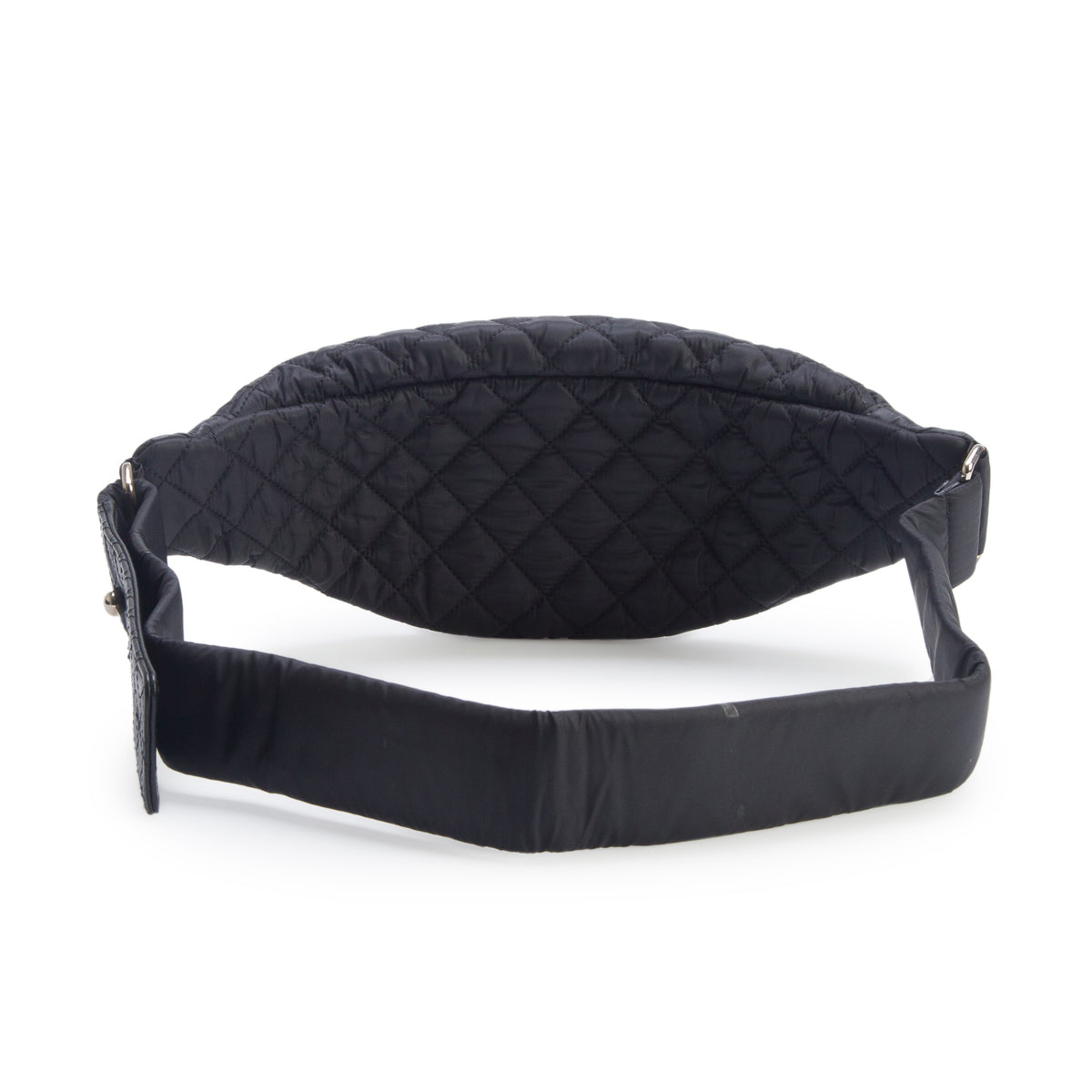 Chanel Black Quilted Nylon Banana Waist Bag w/ Box