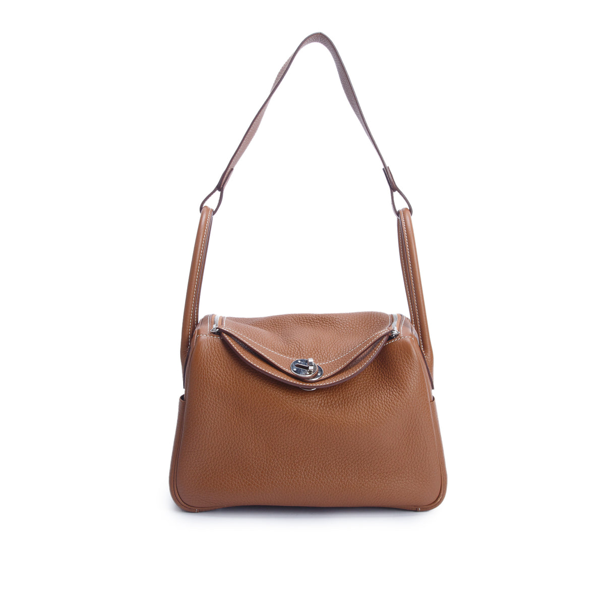 Hermes 2022 Gold Taurillon Clemence Leather Lindy 26