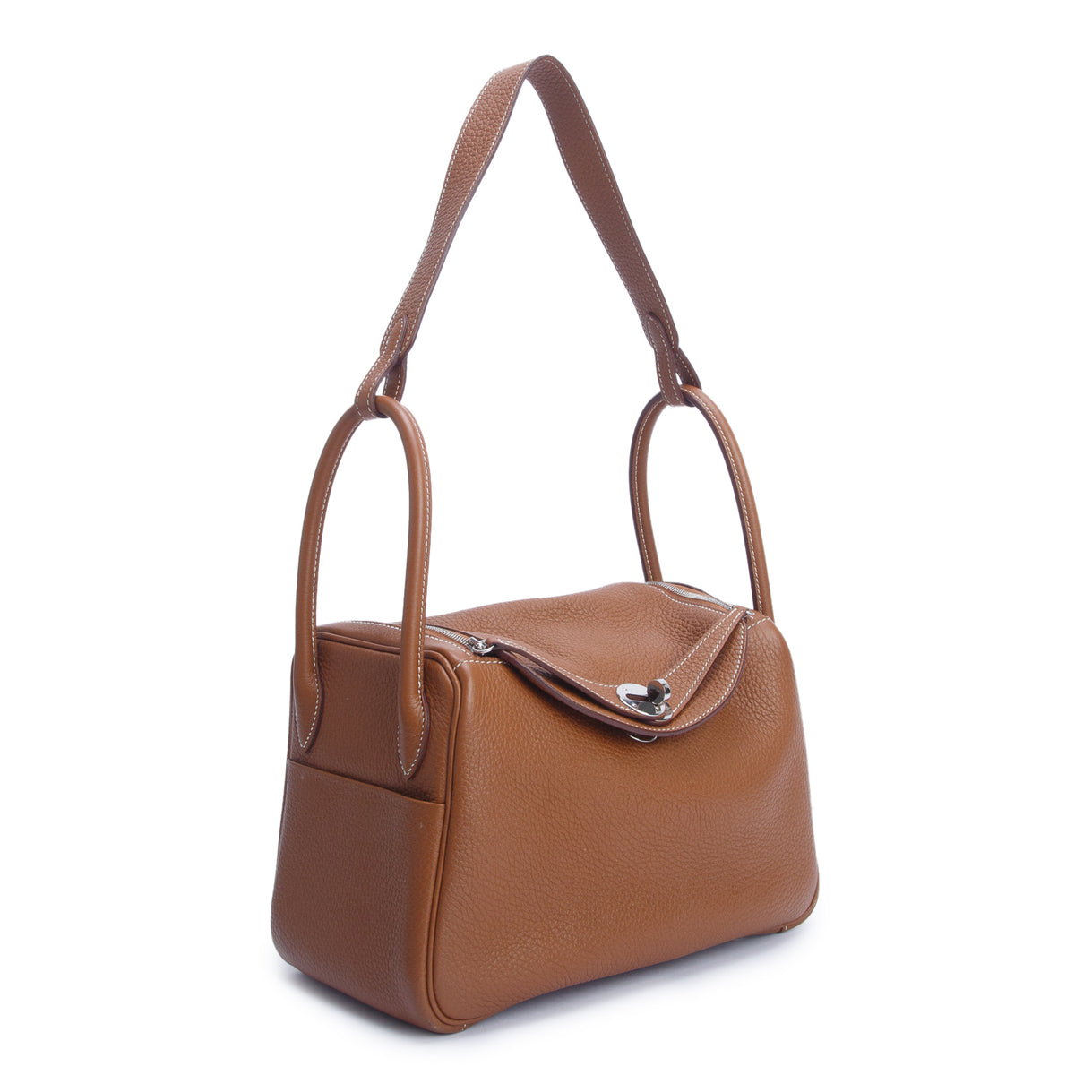 Hermes 2022 Gold Taurillon Clemence Leather Lindy 26