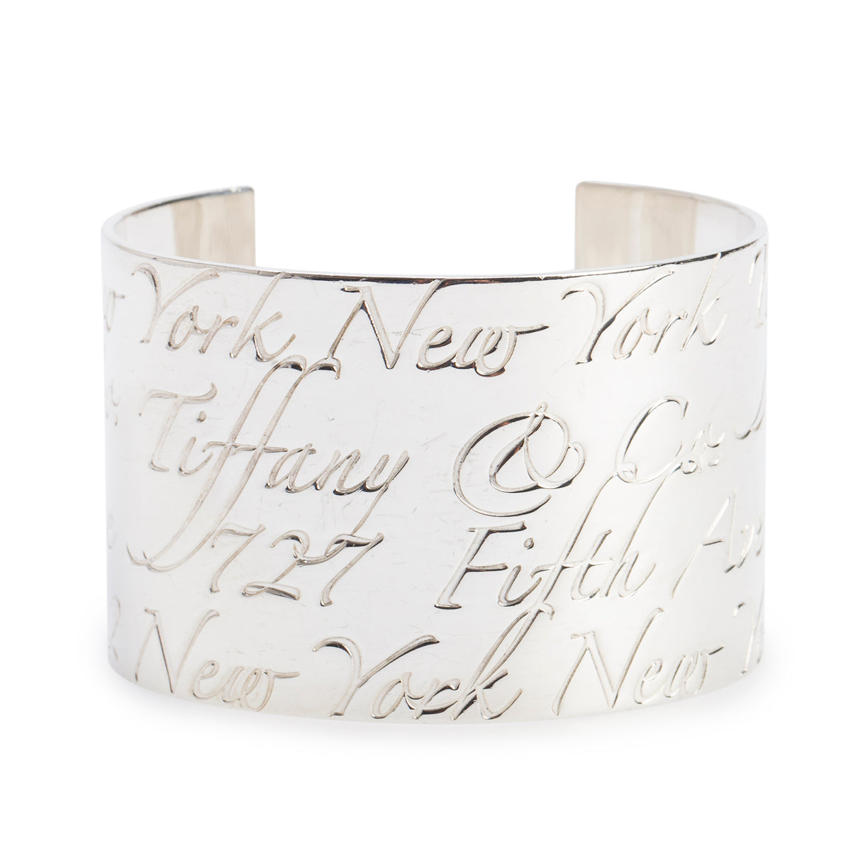 Tiffany & Co. Sterling Silver Notes Wide Cuff Bracelet