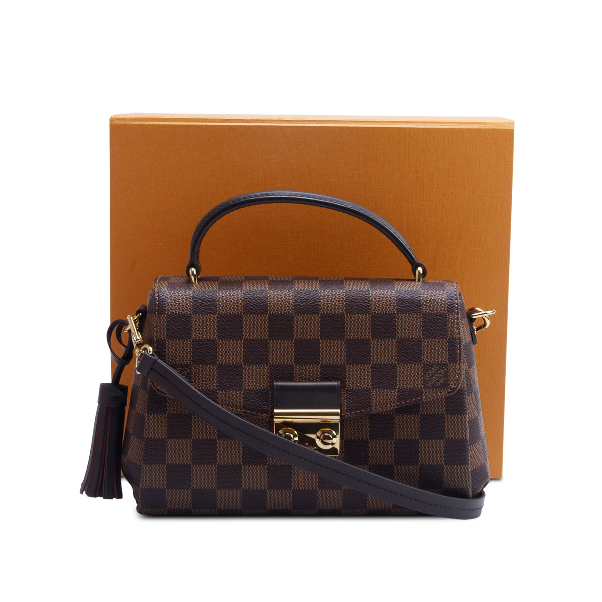 Louis Vuitton 2023 Damier Ebene Croisette w/ Box, Strap & Receipt
